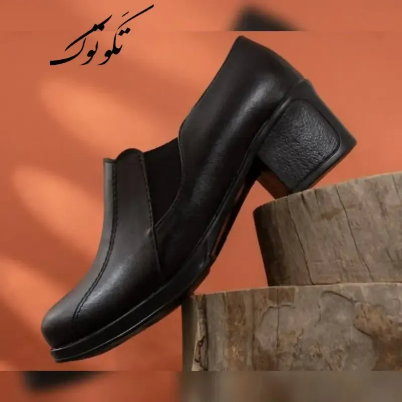 کفش طبی زنانه ساقدار پاشنه دار مدل خورشیدی رویه چرم صنعتی درجه یک پاشنه 5 سانت