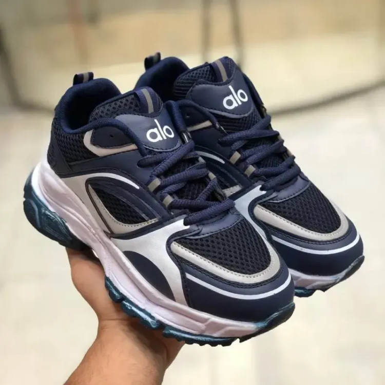 کفش لژدار زنانه مدل الو سورمه ای رویه پارچه تنفسی زیره پیو سبک و بادوام پاخور عالی